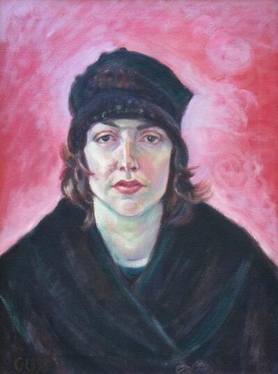 Portrait of A.G. in Black Hat by Gosia Urbanowicz