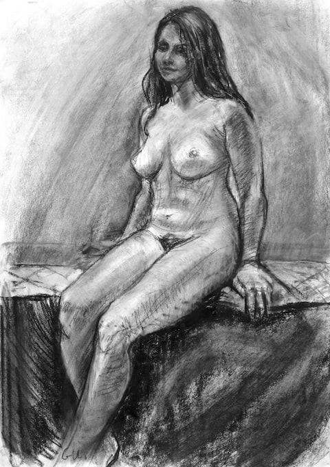 Sitting Nude by Gosia Urbanowicz
